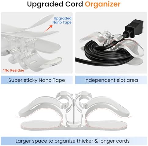 Cord Organizer for Appliances, 6 Pack Appliance Cord Organizer Stick On