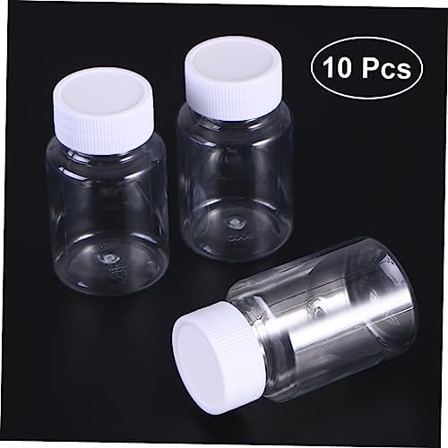 Healifty 30pcs Container Bottles for Medicine Vitamins and Tablets with Screw Lids and Leakproof Storage for Solid and Liquid Items