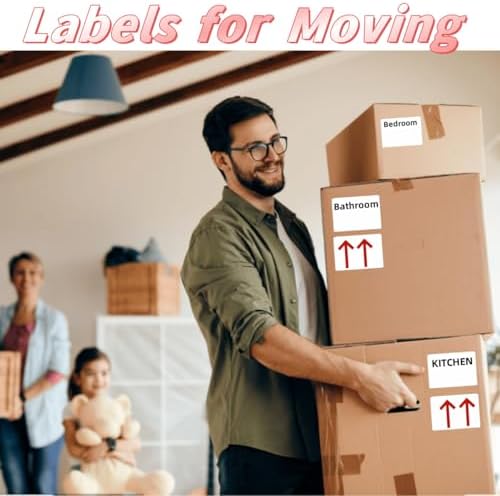 Removable Label Stickers for Organizing -200PCS 3 x 2 inch Waterproof White Handwrite Blank Labels, Classroom, Office & Home Organization for Storage Bins, Moving, Folders, Freeze Food