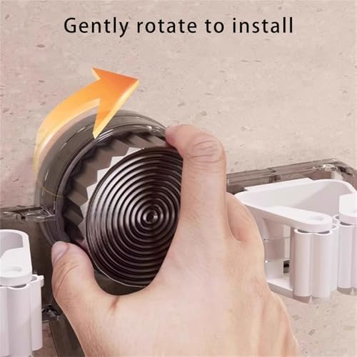 ordinarYone Suction Mop Holder Strong Adhesion Brush Broom Hanger for Smooth Surfaces Easy Installation Bathroom Wall Storage Clip