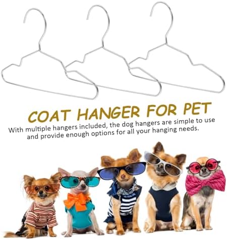 Unomor 10pcs Steel Pet Hangers for Dog and Cat Apparel Storage Clothes Rack for Pets Stylish Organizer for Home and Shop Use Space-Saving Design