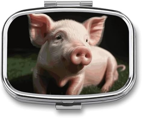 Cute Pets Pill Box 2 Compartment Pill Case Portable Pocket Pill Organizer Medicine Vitamin Organizer for Men Women