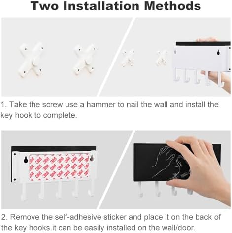 Play with My Dog Pet Wall Mounted Key Holder Organizer with 5 Key Hooks Self Adhesive Key Hanger Rack Decor for Hallway