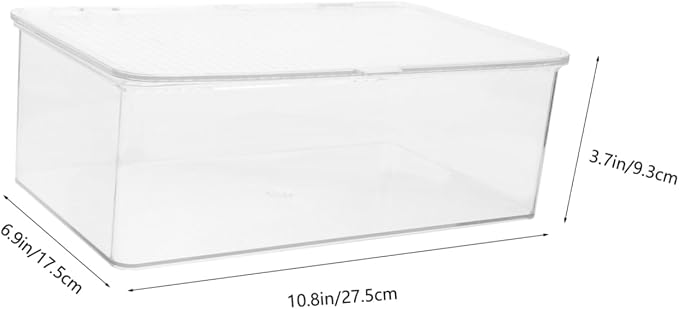 Portable DVD Storage Box with Lid, Dustproof PET Organizer | Large Capacity Container for CDs and Discs, Lightweight, Space Saving, Household Media Storage