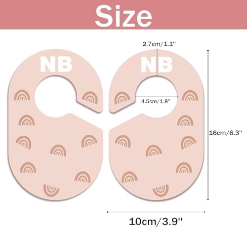 Baby Closet Dividers Durable Plastic Clothes Organizers 16 Pack | Double-Sided Dividers Wardrobe Organizer for Newborn to Toddler, Clothes Organizer by Size & Age Nursery Clothes Dividers