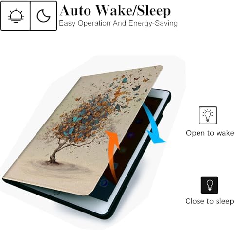 for Microsoft Surface Pro 11/10/9-13" 2024/2022 Tablet Case,Auto Wake/Sleep,Adjustable Stand Protective Cover - Butterfly Tree Art