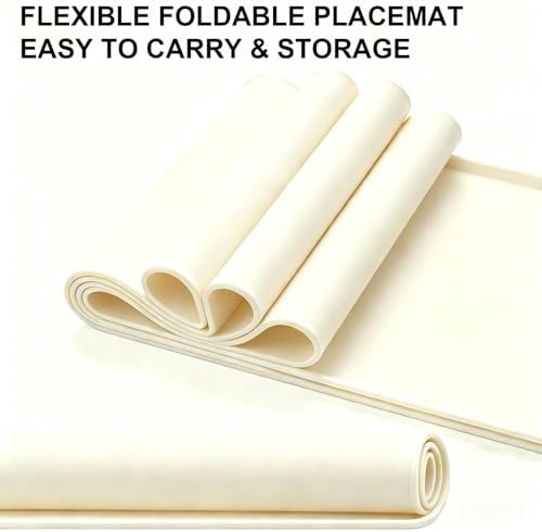Silicone Pet Feeding Mat, 19"x12" Silicone Placemat for Dog Cat Food Water Bowl, Raised Edge Waterproof Under Sink Mats for Kitchen Drawer Shelf, Spill Proof Mat to Protect Floors
