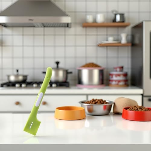 JJLFresheners Green Supplies Pet Canned Spoon Long Handle Multifunctional Tableware Cat Food Spatula Wet Food Mixing Spoon Pet Supplies Cat Jar Opener