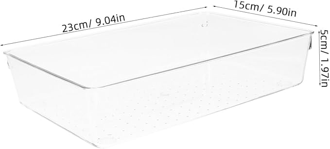 2pcs Organizer Box Pet Material Storage Bin for Desk Kitchen Bedroom Drawer Sundries Boxes