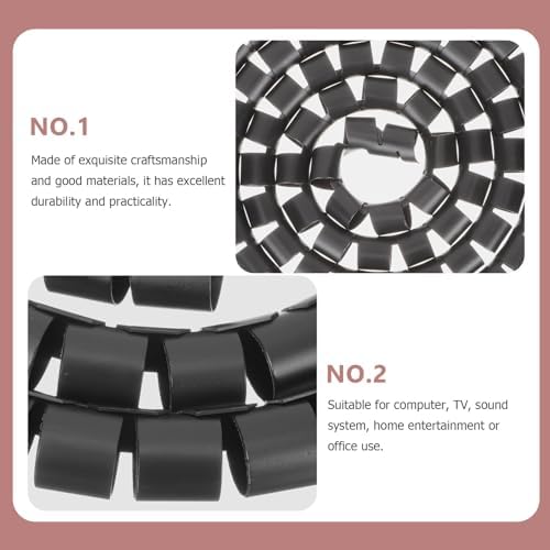 Ipetboom Flexible Spiral Cable Sleeve Wire Organizer 1.5m, Coiled Tube Sleeve for Electrical Cord Management and Wire Wrap, Sturdy Cable Management Tool for Home and Office