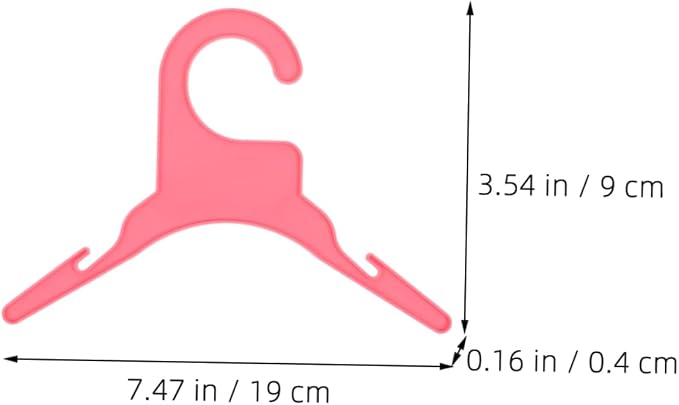 Abaodam 8Pcs Pet Clothes Hangers Plastic Skid Rack for Small Dogs and Cats Lightweight Portable for Organizing Pet Clothing Protects Garments from Deformation