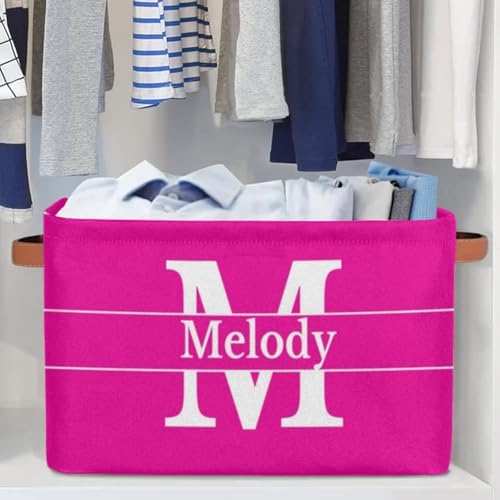 Custom Storage Baskets Hot Pink Initial Letter Storage Bins Boxes