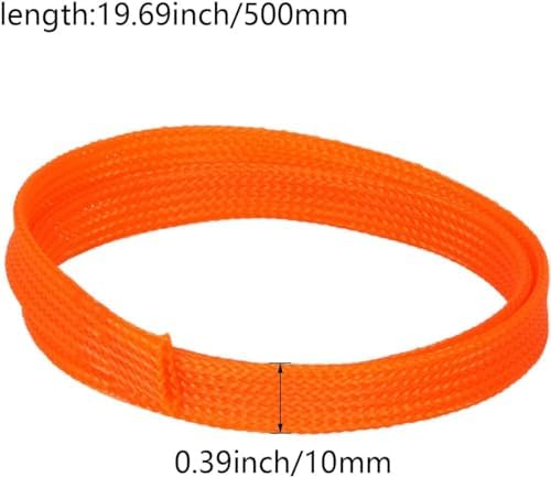 Jutagoss PET Expandable Braided Cable Sleeve, 1.64ft - 3/8 inch Orange Cable Management Sleeve, Wire Loom Tube Cord Protector for USB Cable, Power Cord, Audio Video and More, 1Pc