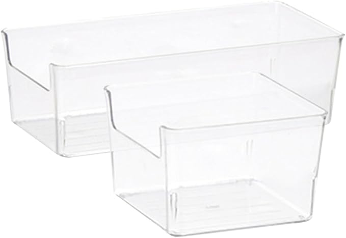 2pcs Pet Drawer Organizers Sundry Storage Boxes Partition Dividers for Desktop Office and Makeup Storage