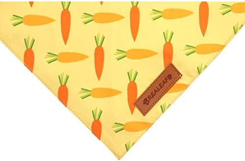 Realeaf Easter Dog Bandanas 2 Pack, Triangle Reversible Pet Scarf for Boy and Girl, Premium Durable Fabric, Holiday Bandana for Small Medium Large and Extra Large Dogs (Small)