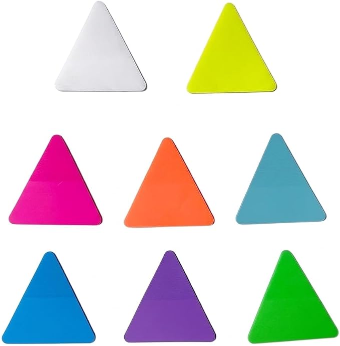 Stickers Reflective Triangle Decal Label Sign PET Material for Night Visibility Helmets Luggage Suitable for Commuting Travel Outdoor Work, Glowing Triangle