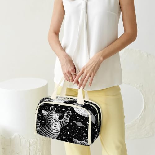 Funny Cat Travel Toiletry Bag for Women