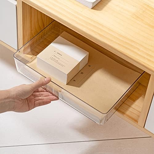 VALINK Clear Plastic Drawer Organizer, Desk Drawer Dividers Refrigerator Organizer Bins Clear Organizing Bins Plastic Storage Small Box, Makeup Organizer Drawers Storage Small Square Box
