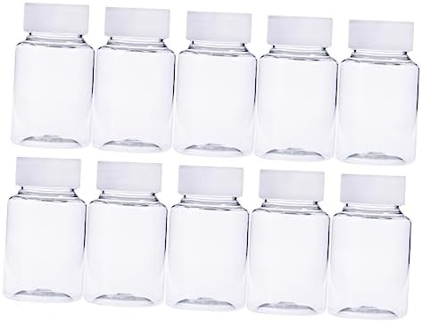 Healifty 30pcs Container Bottles for Medicine Vitamins and Tablets with Screw Lids and Leakproof Storage for Solid and Liquid Items