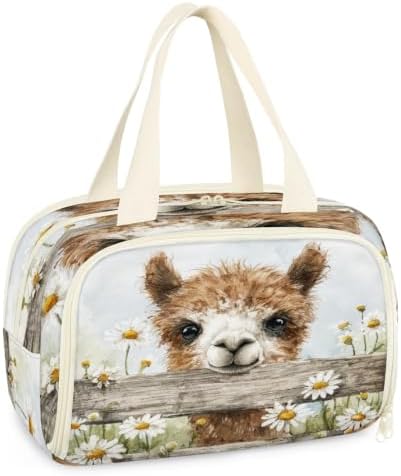 Funny Alpaca Travel Toiletry Bag for Women