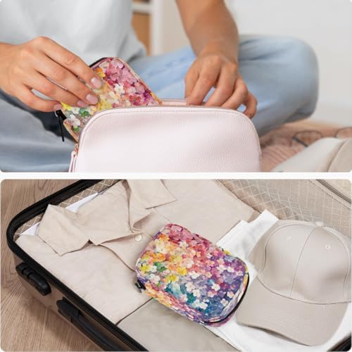 Pill Organizer Box Plum Blossoms Flowers Spring 7-Day Weekly Medicine Pill Case Travel Pill Container Portable Pill Holder Storage Purse Bag Small Compact Size for Vitamin Supplement Birth Control