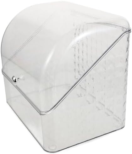 Hemobllo Makeup Organizer with Lid for Vanity Cosmetics Storage | Pet and Pp Build, Elegant Desktop Style, Spacious Categorization, Versatile Use for Bathroom Counter