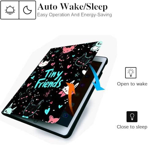 for Microsoft Surface Pro 7 Plus,Surface Pro 7/6/5/4 12.3" Tablet Case,Auto Wake/Sleep,Adjustable Stand Protective Cover - Cute Cartoon Animal