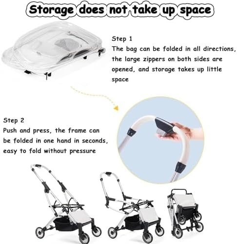 Foldable Pet Stroller, for Dogs Cats,Travel Pram with Detachable Basket Portable and Dog Buggy Pushchair on 4 Wheels Suitable