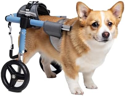 Mobility Aids for Small Pets Hind Limbs Dog Wheelchair Cart Weight Capacity 33-130 Lbs Dog Wheelchair for Hip Dysplasia Support & Paralysis Assistance