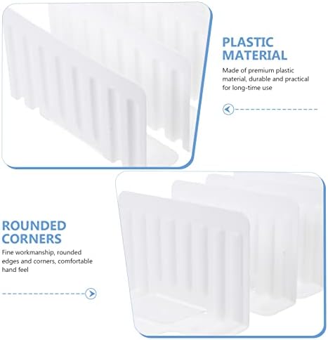 Cabilock 4pcs Separator Storage Dividers for Refrigerator and Desk Organization Premium Plastic Partition Board for Food and Household Items Easy to Use and Clean