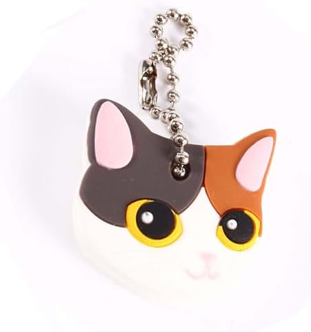 Key Caps, 3.1 x 3.5 x 1.1cm Super Funky Pet Cat Key Organizers PVC KeyIdentifier Caps KeyCovers for Standard Flat House