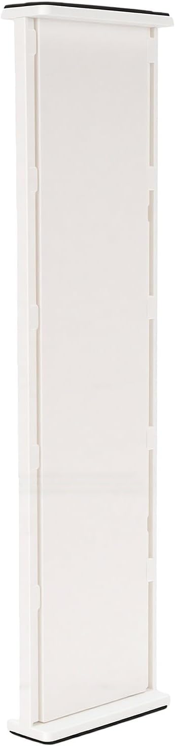 PP Expandable Drawer Divider 37.5-65.5Cm | White Adjustable Separator With Lock Clip For Clothes, Bedroom, Nursery, Office, Kitchen Storage (L)