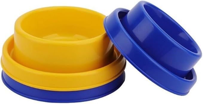 Ants Away Dog Bowl Cat Puppy Food Bowls Round No Spill Eating Feeder for Small Animals Blue S