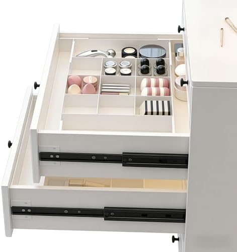 9 Compartments 4-Way Expansion Drawer Storage Box - Removable Divider for Space Saving and Organization for Cosmetics, Kitchen Utensils and Office Desk Essentials
