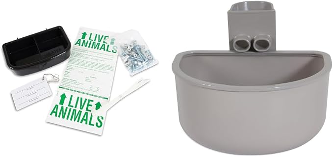 Petmate 290300 Kennel Travel Kit with Large Refillable Kennel Bowl Bundle