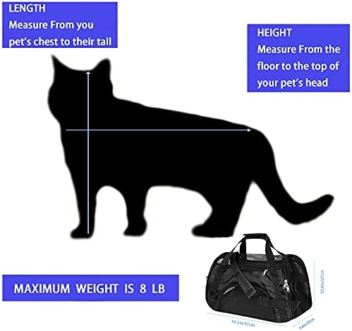 MuchL Pet Carrier Soft-Sided Carriers for Cat Carriers Dog Carrier for Small Medium Cats Dogs Puppies Pet Carrier Airline Approved Cat Dog Pet Travel Carrier (Medium,Black)