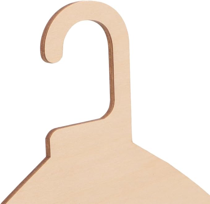 5pcs Pet Clothing Wooden Hanger 6.3 Inch 16cm Small Garment Rack | Universal Size Design, Lightweight Wood Build, Non-skid Support