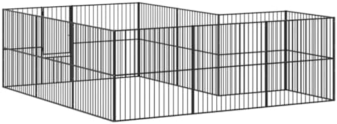 Large Galvanized Steel Dog Playpen, 12 Panel Metal Exercise Pen for Indoor and Outdoor Use, Secure Pet Enclosure for Small to Medium Animals