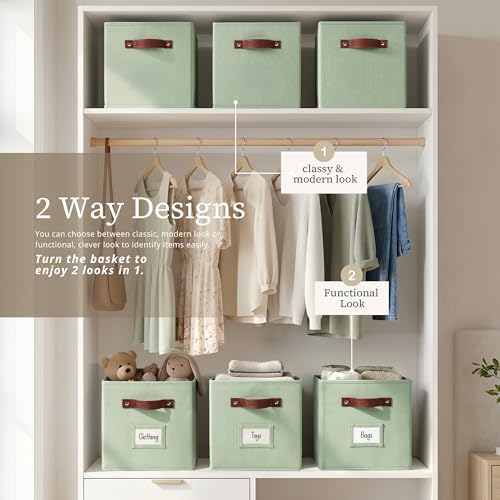 DECOMOMO Storage Bins, Storage Baskets for Shelves