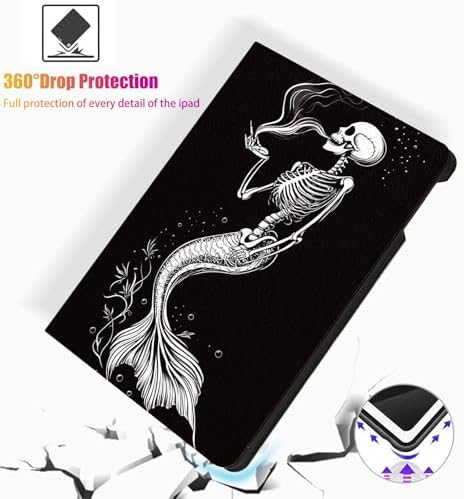 for Microsoft Surface Go 4/3/2/1-10.5" 2021 Tablet Case,Auto Wake/Sleep,Adjustable Stand Protective Cover - Skeleton