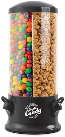 Handy Gourmet Original Triple Candy Machine-Fun Candy & Nut Dispenser-New & Improved (Black), Standard (JB8450BLK)