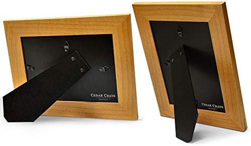 CEDAR CRATE MARKET You Left Paw Prints On My Heart, Pet Memorial Picture Frame Engraved Natural Wood Fits a 5x7 Vertical Portrait, Frame for Condolence for Animal Lovers to Keep Memories Alive