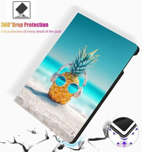 for Microsoft Surface Pro 8-13" 2021 Tablet Case,Auto Wake/Sleep,Adjustable Stand Protective Cover - Pineapple Headphone