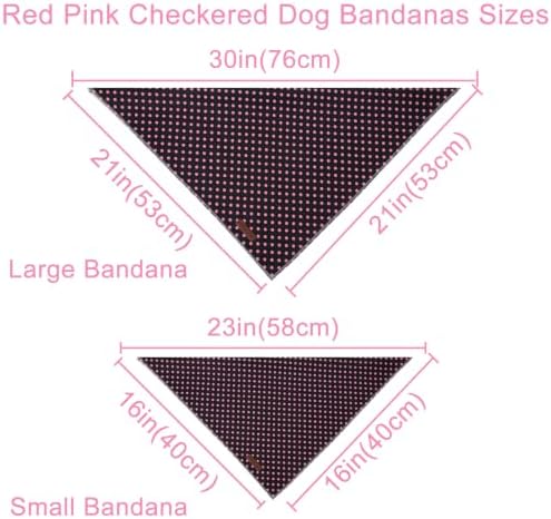 Black Pink Polka Dog Bandana, UP URARA PUP Puppy Bandana for Small,Medium Dog, Spring Summer Cotton Triangle Bid Scarf Dog, Pet Kerchief for Girl Female Dogs or Cats, Fancy Fall Classic Dog Bid Scarf