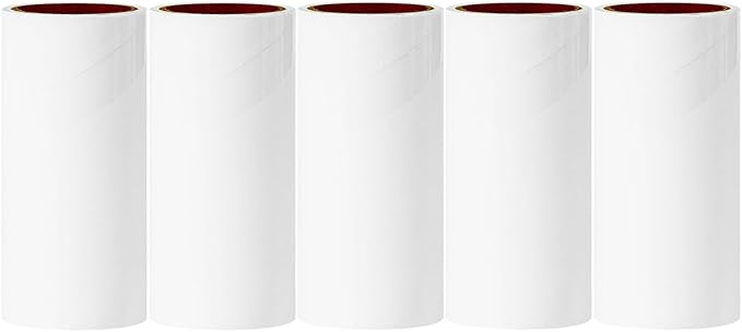4 inch Lint Roller Refills Compatible with Evercare PetLovers Muji IKEA Bastis and More Standard 4 inch Lint Rollers Extra Sticky Roller Refill 60 Sheets per Roll 5 Pack Total 300 Sheets