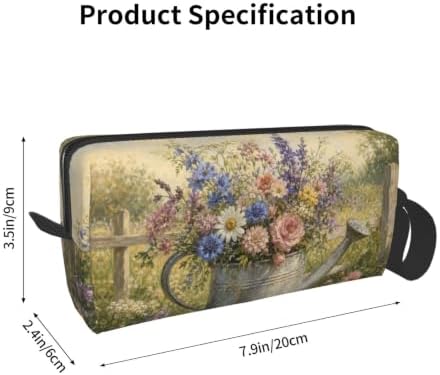 Watering Can Garden Bouquet Makeup Bag for Women, Cosmetic Pouch | Double-Sided Garden Watering Can Cosmetic Organizer with Foam Padding for Women, Travel, Gym, School, and Daily Storage