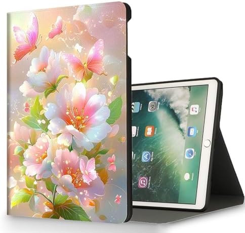 for Microsoft Surface Pro 11/10/9-13" 2024/2022 Tablet Case,Auto Wake/Sleep,Adjustable Stand Protective Cover - Pink Flower Butterfly
