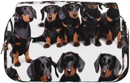 Dachshund Weiner Pet Dog print Pencil Case Box Organizer,Large Capacity Portable Big Pencil Bags with Zipper for Office Home