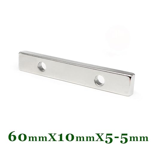 1/2/5/10/15/20PCS 60x10x5-5mm Block Magnetic Holes 5mm 60x10x5-5 Strip Neodym Magnets(1PCS)