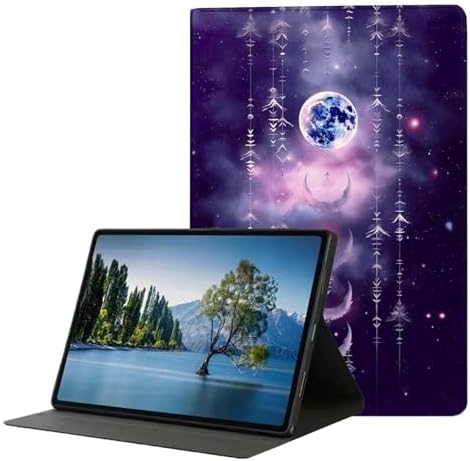 for Samsung Galaxy Tab S8 2022/Tab S7 2020 11" Tablet Case(Model SM-X700/X706/T870/T875/T878),Premium Leather Folio Stand Auto Wake/Sleep,Multiple Viewing Stand,Moon Eclipse Starry Night Sky